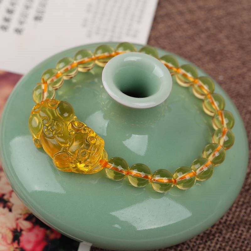 Playing mahjong to win Money, The First Gift of Hu Kaiguang Huang Pixiu Buddhist Beads Bracelets Men's Women's BraceletsFor Girls