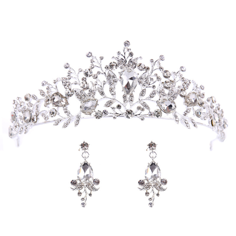 Pink Crystal Crown Bridal Princess Crown Wedding Accessories Bridal Headdress