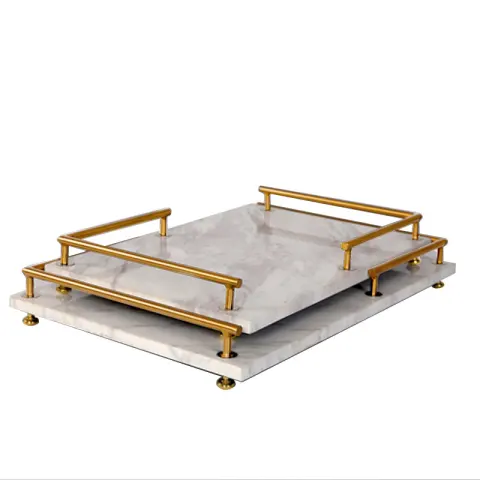 Home Tray with Metal Armrest