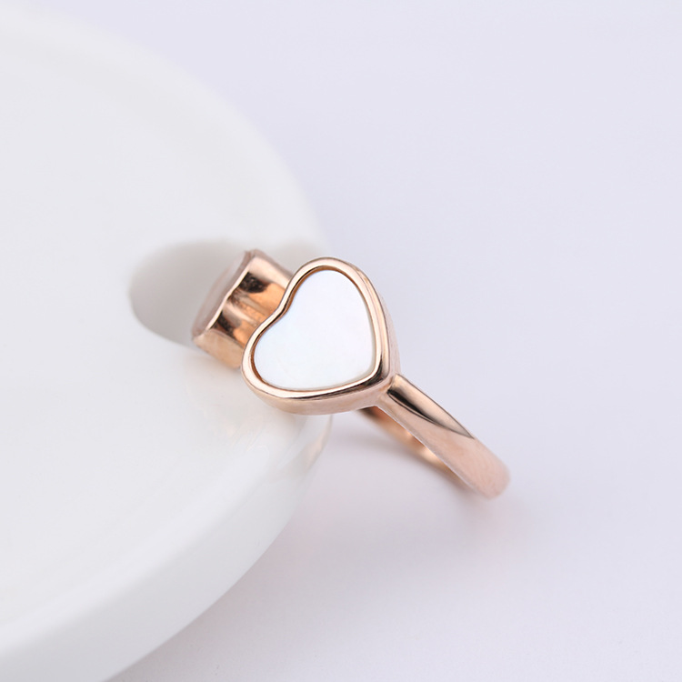 Chopin's Ode To Joy 18K Gold Plated Double Peach Heart Love Ring For Women