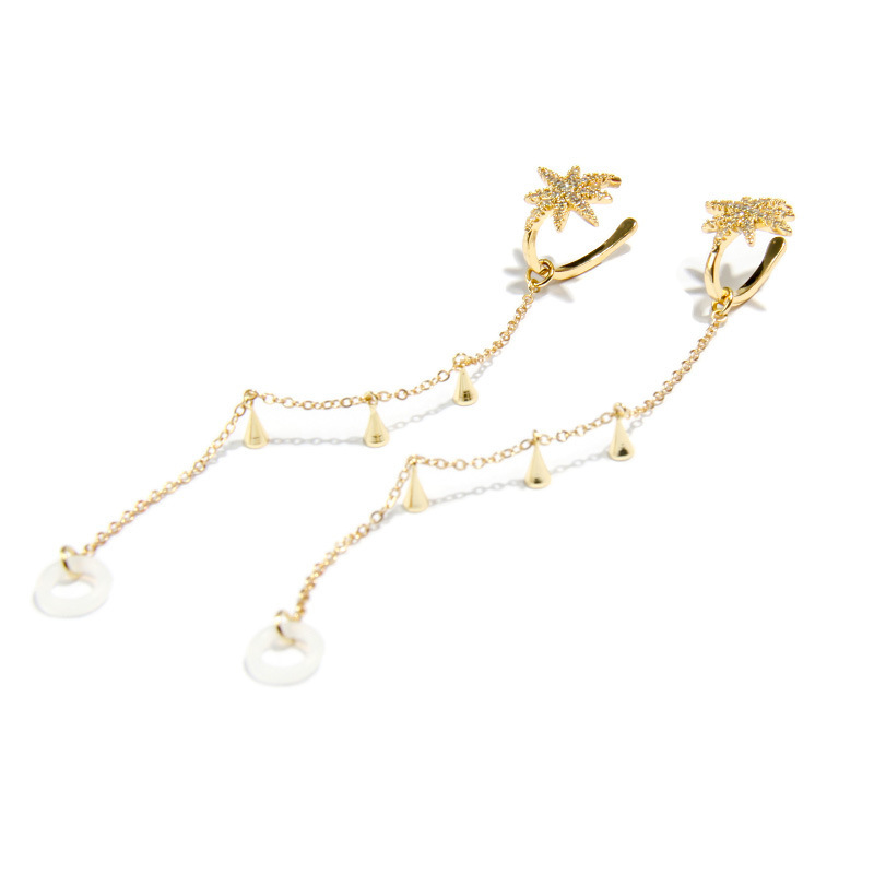 Compatible with Apple, The New Bluetooth Headset Anti-Lost Earrings Ear Chain Airpods Fashion Temperament Ear Clip Wireless Headset Anti-Lost Earrings