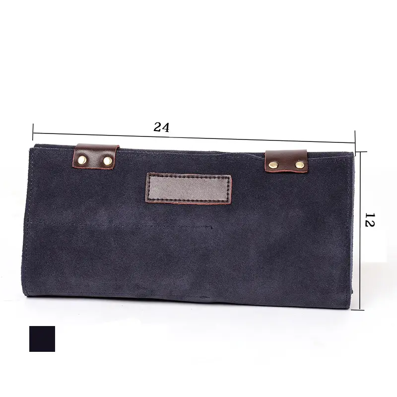 Leather Salon Barber Pure Color Roll Up Scissor Shear Holder Pouch Case Bag Hairdresser Handbag