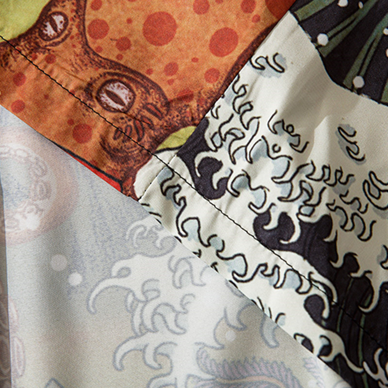 Japanese Ukiyo E Kimono Thin Shirt Couple Style