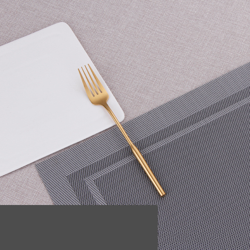 304 Stainless Steel Matte Brushed Western Cutlery Steak Knife Dessert Fork Spoon