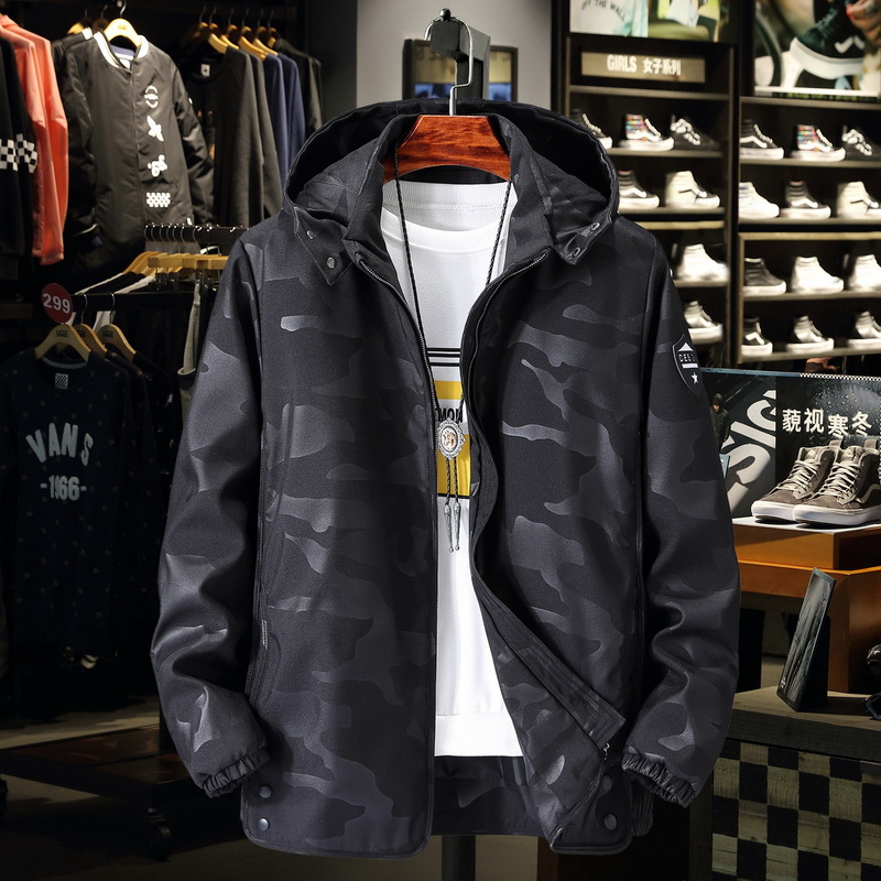 Large Size Jacket Men's Thin Windbreaker Jacket Large Camouflage Top