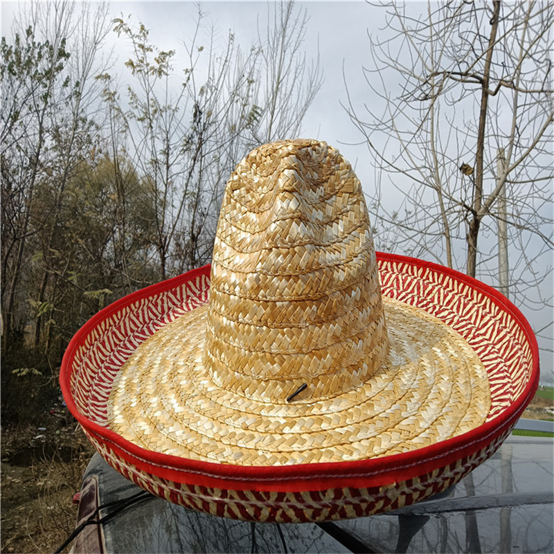 Straw Hats With Pointed Top And Big Brim Frills Are Best-selling Mexican Straw Hats