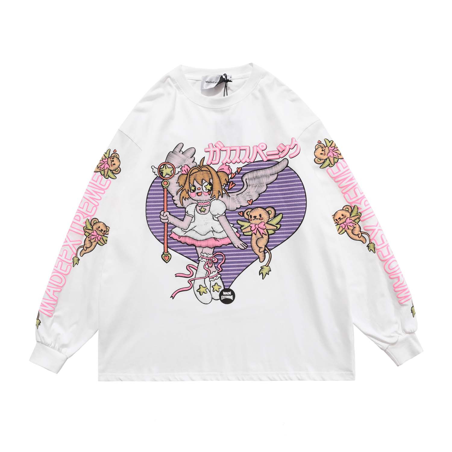 Title 2, New Cartoon Fairy Long Sleeve Round Collar Hip-Hop