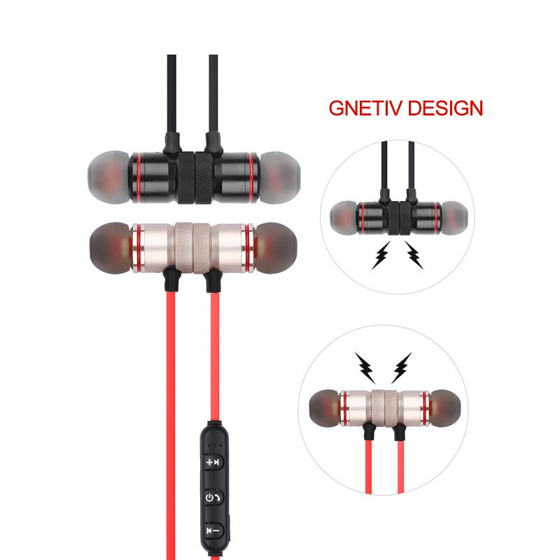 Magnetic Bluetooth Headset TWS Metal Wireless Pair Ear XT6 - Image 3