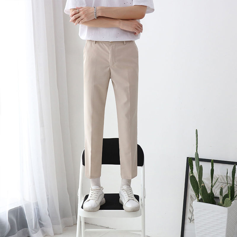 Men's Suit Pants Nine Minutes Loose Suit Straight Pants