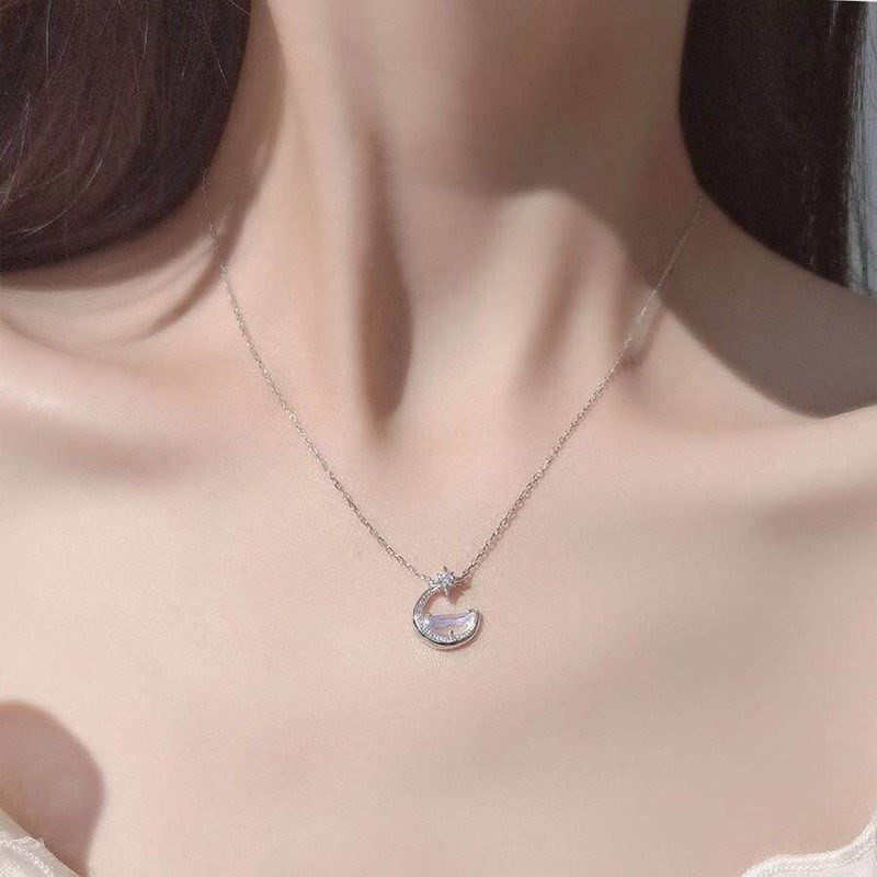 Super Fairy Necklace Female Net Red Moon Clavicle Chain