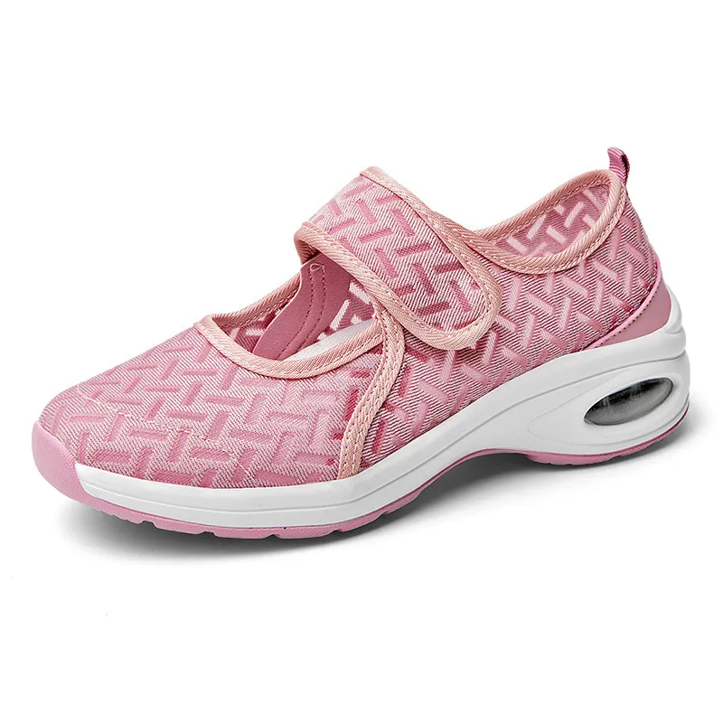 Mother Shoes Summer Leisure Sneakers Women's Single Shoes Large Size - Pink