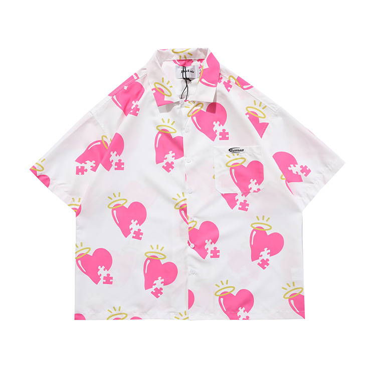 Broken High Street Hip Hop T-Shirt Short Sleeve Shirt