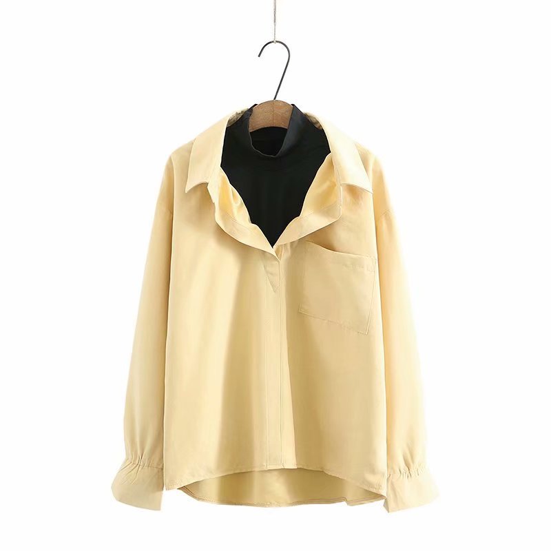 Fake Two-piece Shirt Female Design Sense In Four Colors