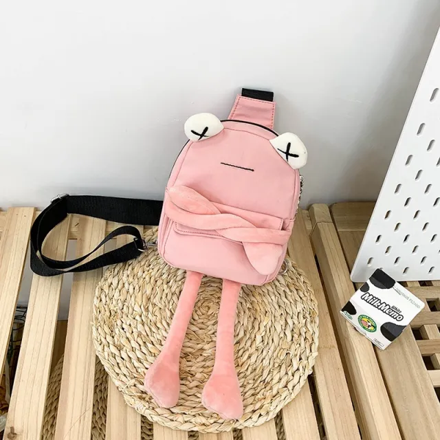 Creative Personality Cute Frog Messenger Bag Female Chest Bag Pink - Shop at LoveMi