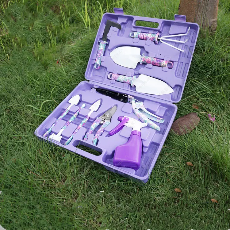 Printed 10-Piece Set of Affordable Garden Tools Set