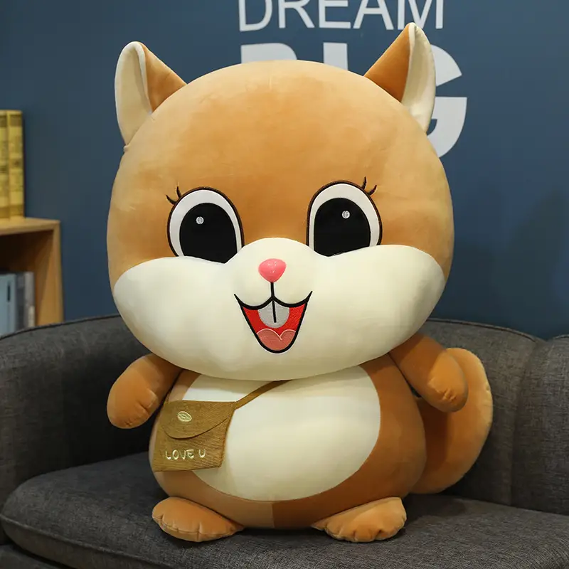 Cartoon backpack little squirrel doll