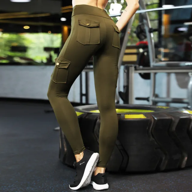 Skinny slim high elastic gym pants Green - Shop at LoveMi