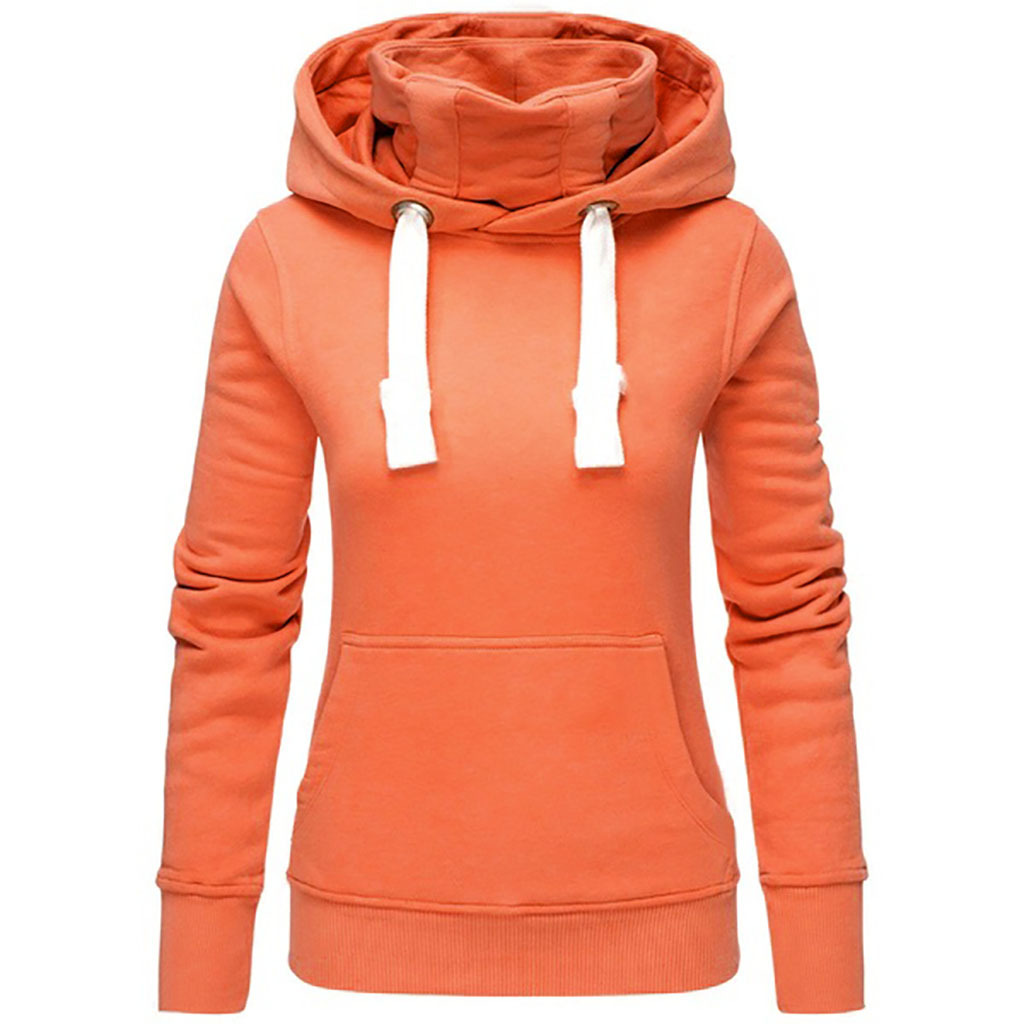 Women's Autumn And Winter Fleece Hooded Turtleneck Sweater
