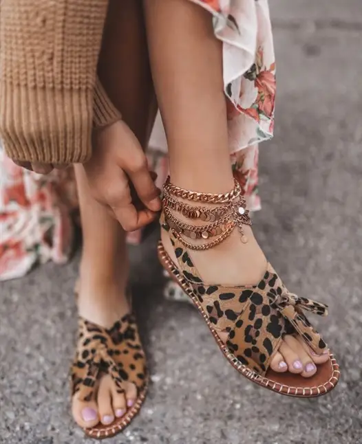 Flat Fringed Buckle Women's Shoes Sandals