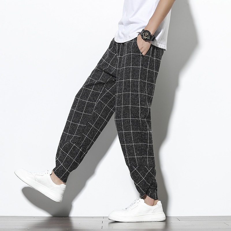 Title 3, Pantaloni casual scozzesi larghi taglie forti