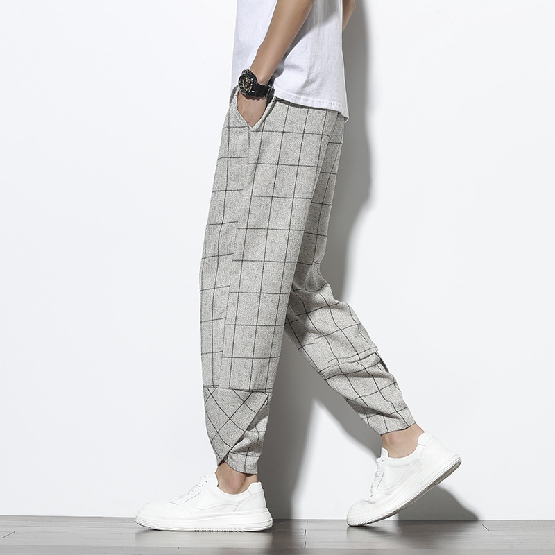 Title 6, Pantaloni casual scozzesi larghi taglie forti