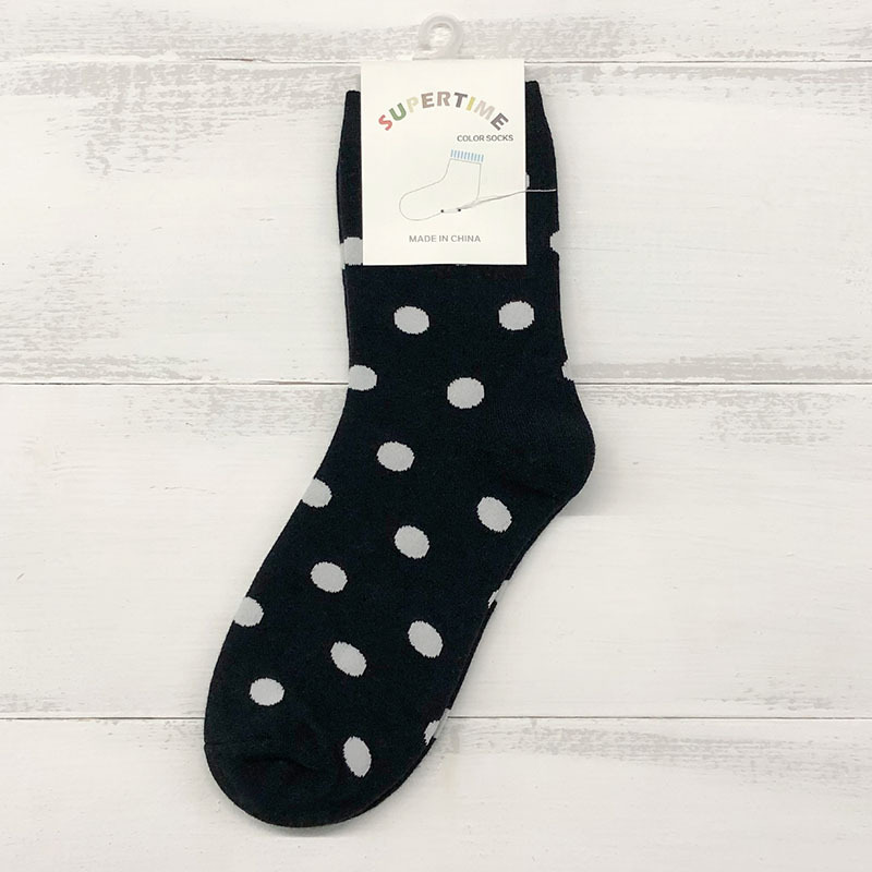 Title 5, Chaussettes mi-longues tube à pois pour femme