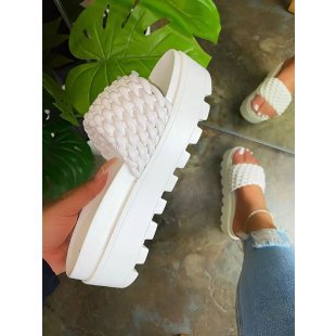 Women's Platform Sandals And Slippers Beach Shoes White - Shop at LoveMi