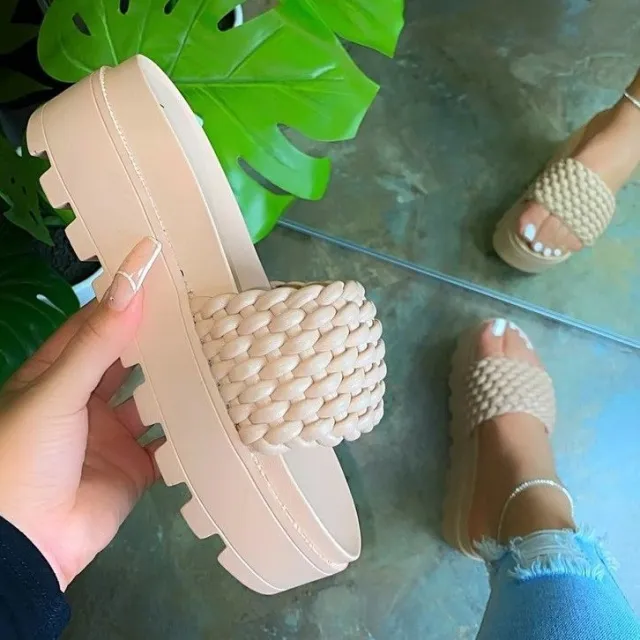 Women's Platform Sandals And Slippers Beach Shoes Gray - Shop at LoveMi