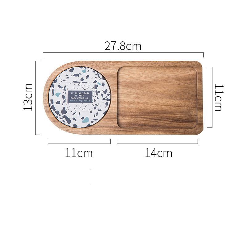 Title 1, Japanese Style Unlacquered Acacia Wood Tray Sol...