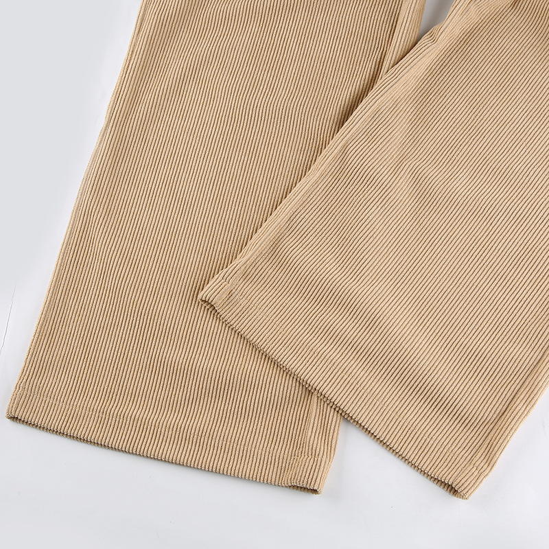 Title 2, High-Waist Slim-Fit Corduroy Straight-Leg Casua...