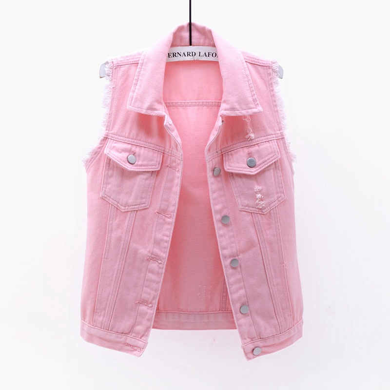 Denim Vest Women Short Spring And Summer Slim Slimming Raw