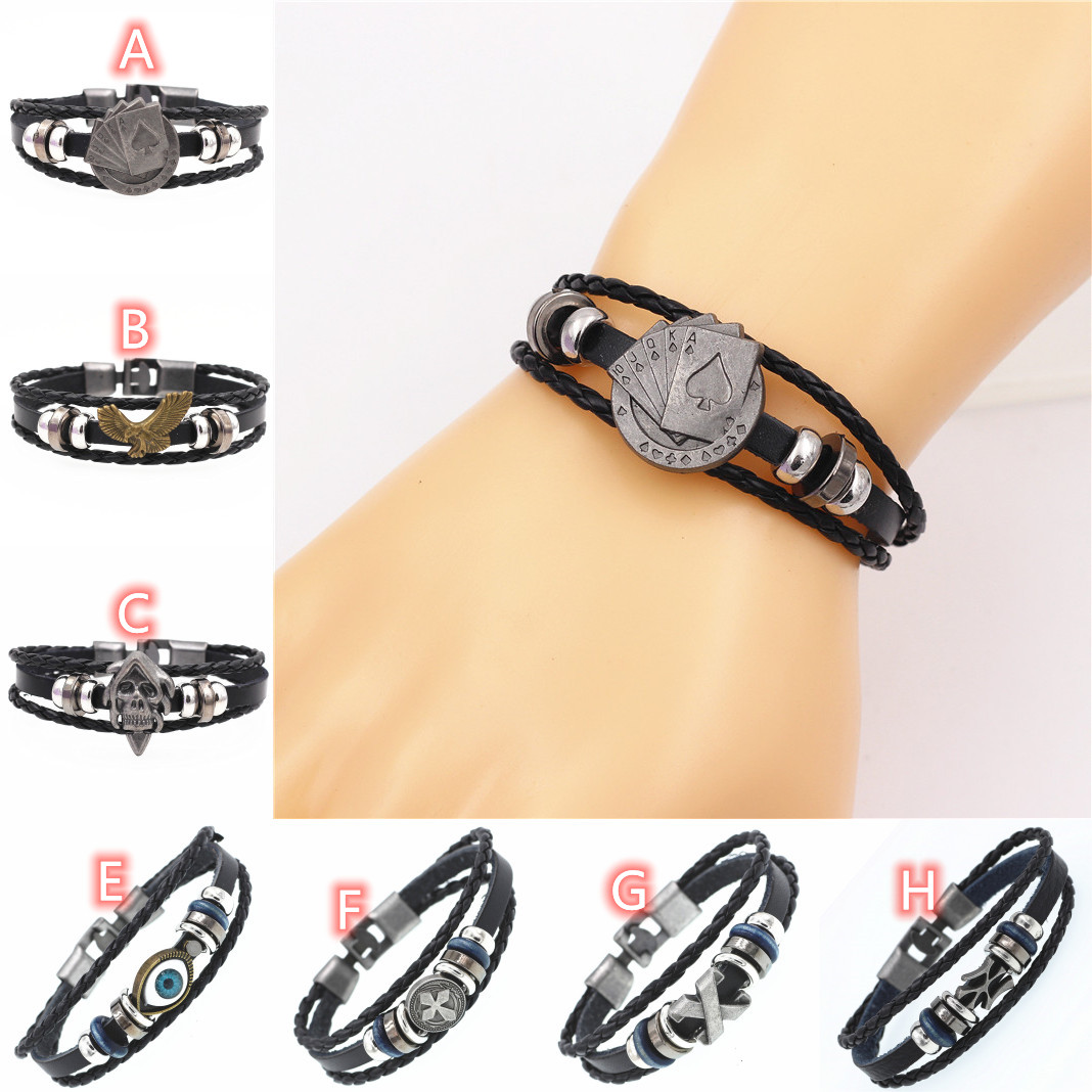 Multilayer Bracelet Men Casual Fashion Braided Leather