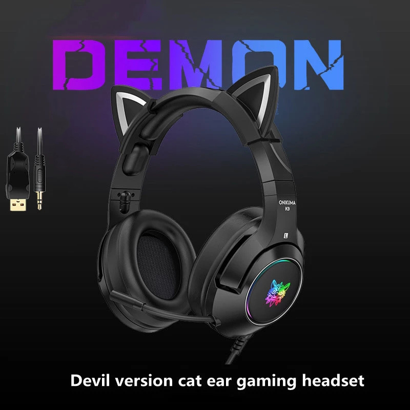 Black Devil Edition Luminous Computer Headset Headset - Image 3