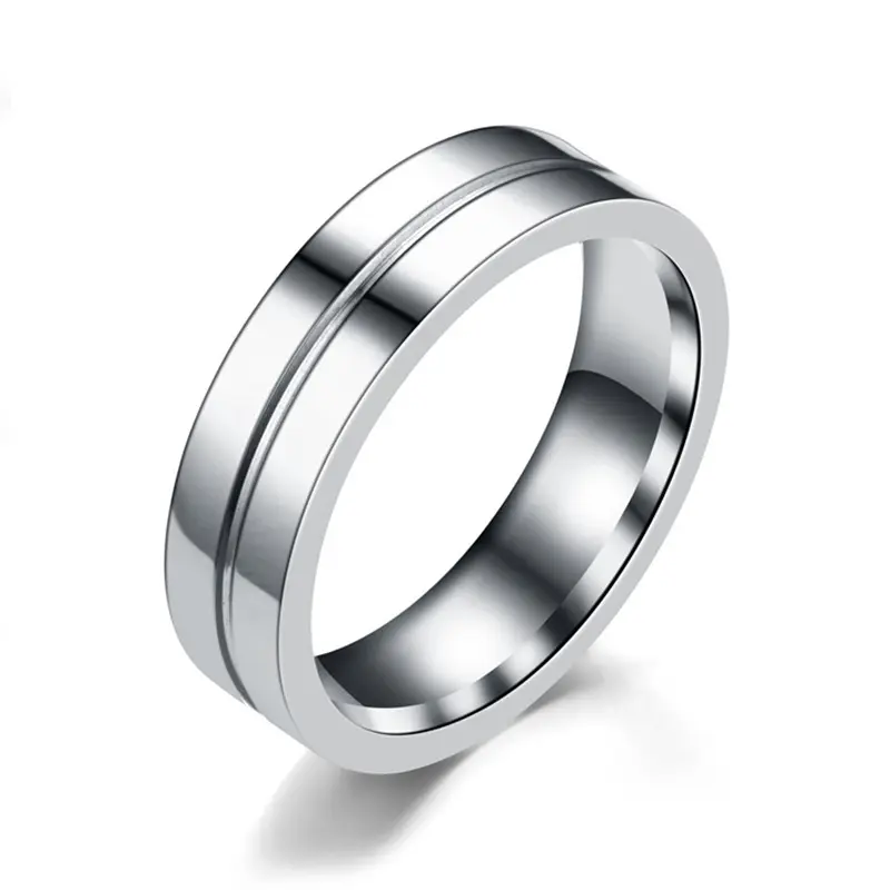 Simple Car Line Men s Titanium Steel