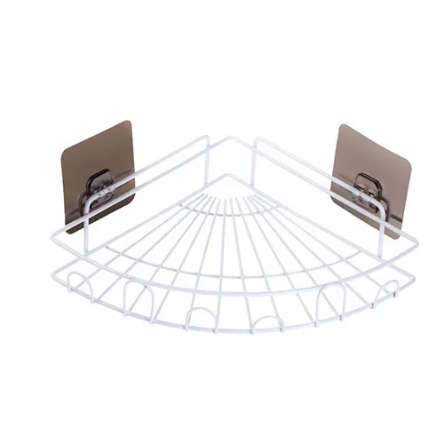Pengtu Bathroom Wall Hanging Corner Storage Rack Household Vanity Racks Stall Plastic Bathroom Wall White - Shop at LoveMi