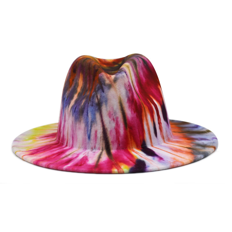 Felt Hat Spring And Autumn Pattern Top Hat