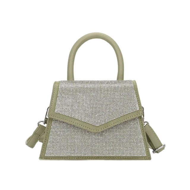 Single Shoulder Messenger Bag Small Square Bag Green - Shop at LoveMi