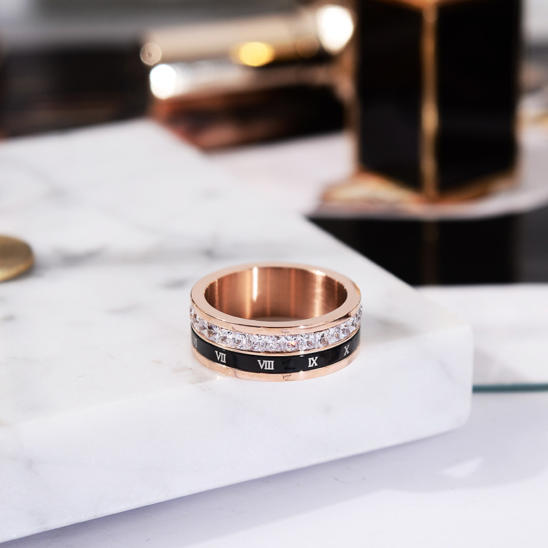 Personalized Wide Zircon Ring