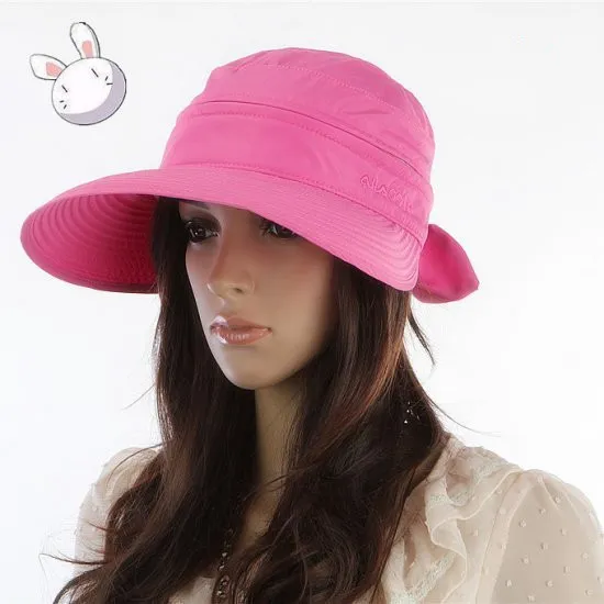 Korean Version Of Anti Ultraviolet Summer Flat Top Sunhat Rose Red - Shop at LoveMi