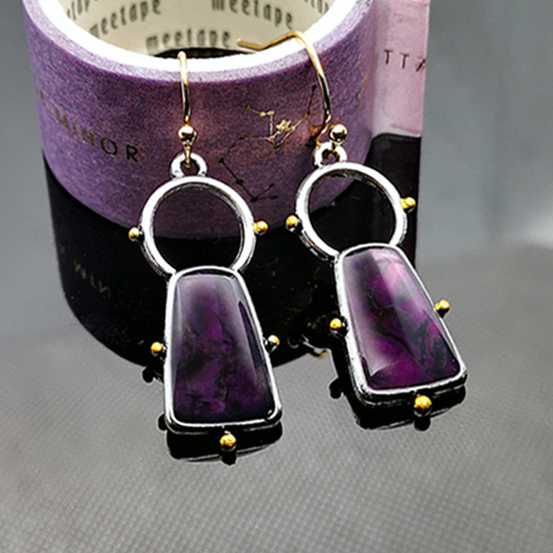Personality Creative Purple Girl Earrings