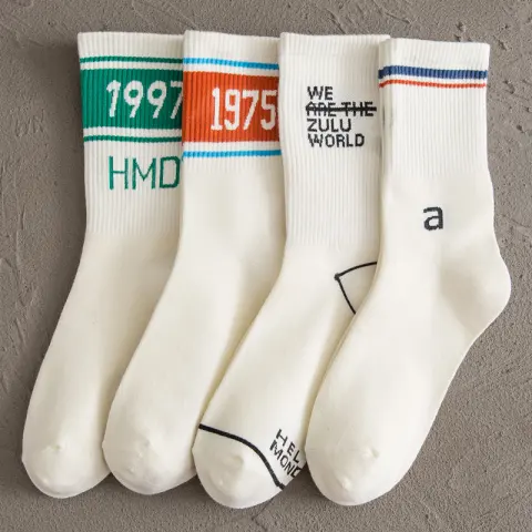 Women's White Socks Cotton Tube