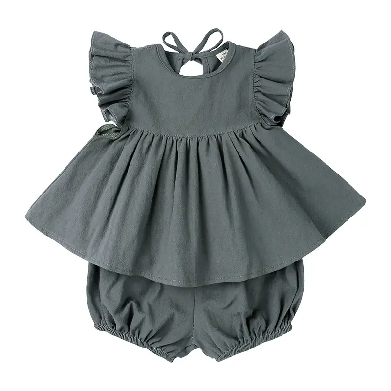 Girls Cotton And Linen Suits