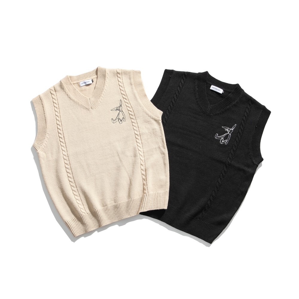 Autumn Winter Popular Logo Korean Version Sweater Vest Loose