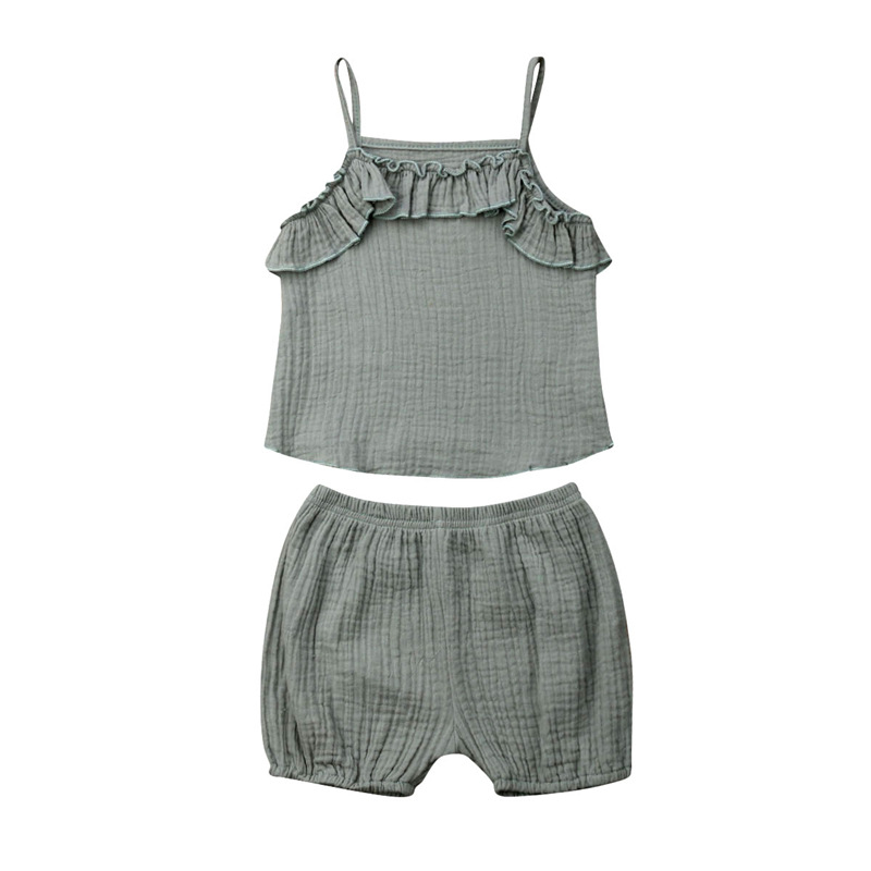 Female Treasure Sling Solid Color Two Piece Suit