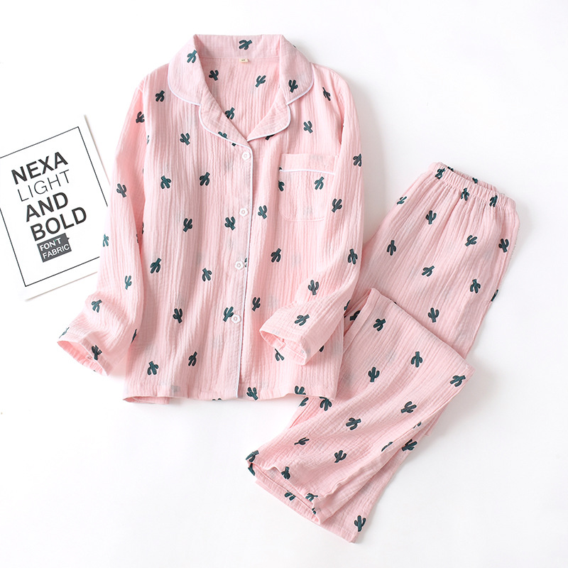 Title 5, Womens Pajamas With Cotton Double Layer Gauze