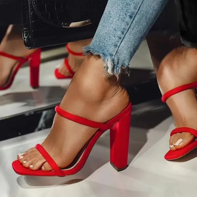 New Large Size Ladies High Heel Sandals Red - Shop at LoveMi