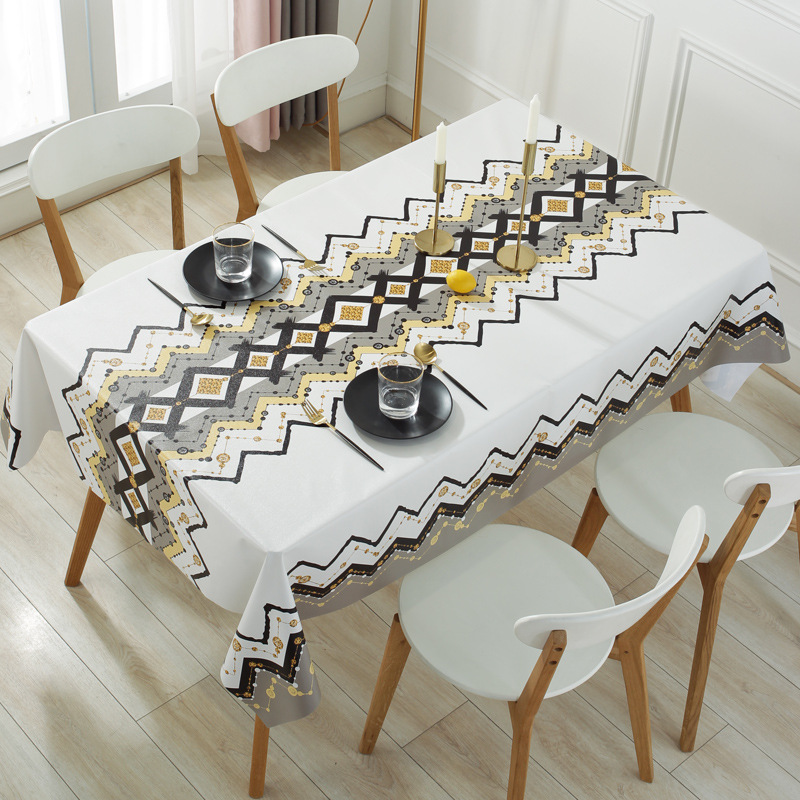 Tablecloth Waterproof, Anti-Scald, Oil-Proof, Disposable Pvc Coffee Table Pad Nordic Rectangular Plastic Dining Table