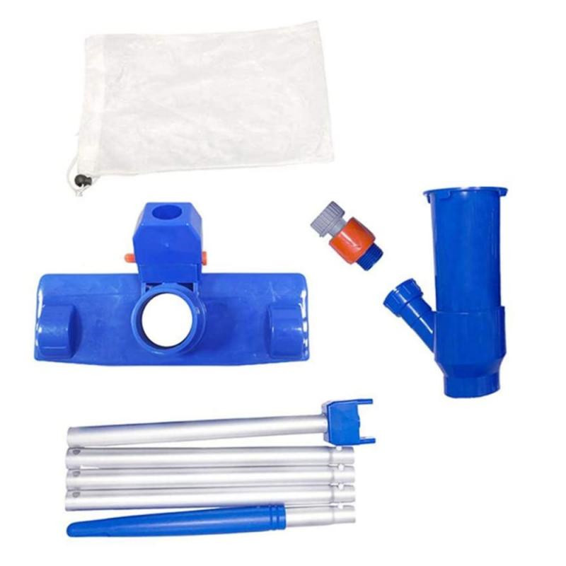 Portable Swimming Pool Vacuum Cleaner Kit with Essential Cleaning Accessories-image
