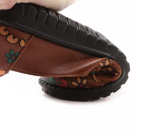 Ethnic Style Mother Shoes Autumn Women Soft-Soled Lazy Shoes Comfortable Women's Shoes Middle-Aged And Elderly Flat Shoes