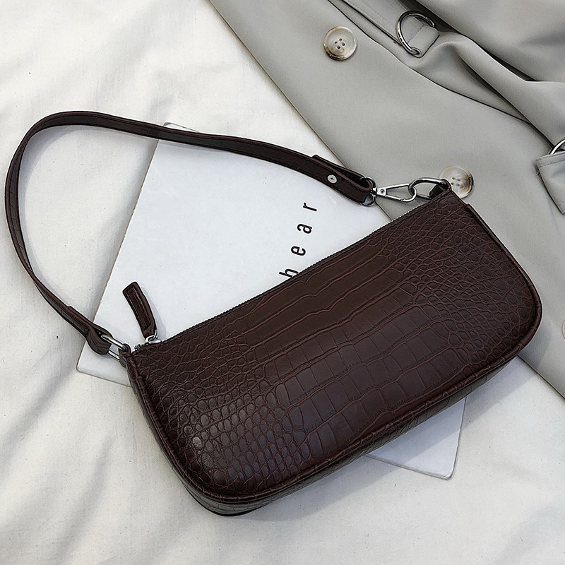 Small Black Bag Texture Shoulder Bag Simple Handbag